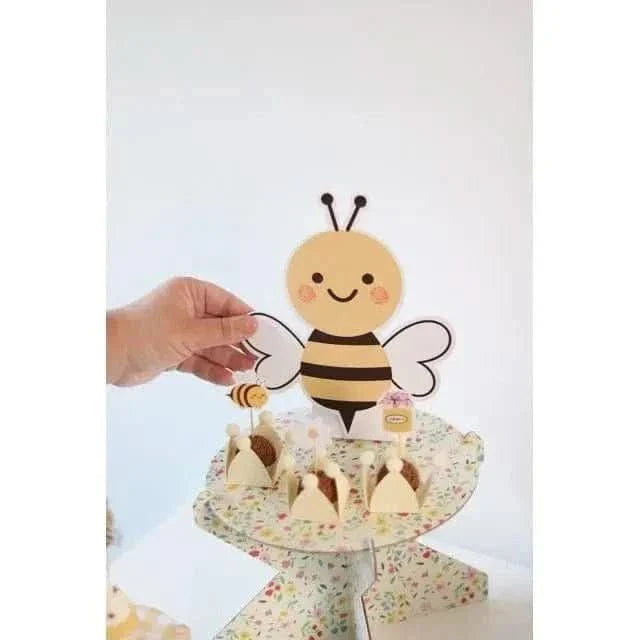 Bee Table Totems – Set of 3 Decorative Stands (18 cm)