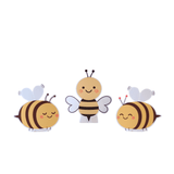 Bee Table Totems – Set of 3 Decorative Stands (18 cm)