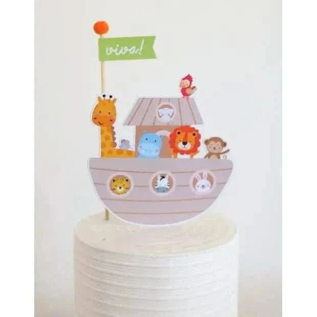 Animals of the Ark Cake Topper – Decorative Party Piece