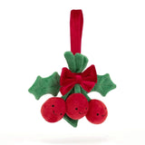 Plush Holly Decoration –  19cm